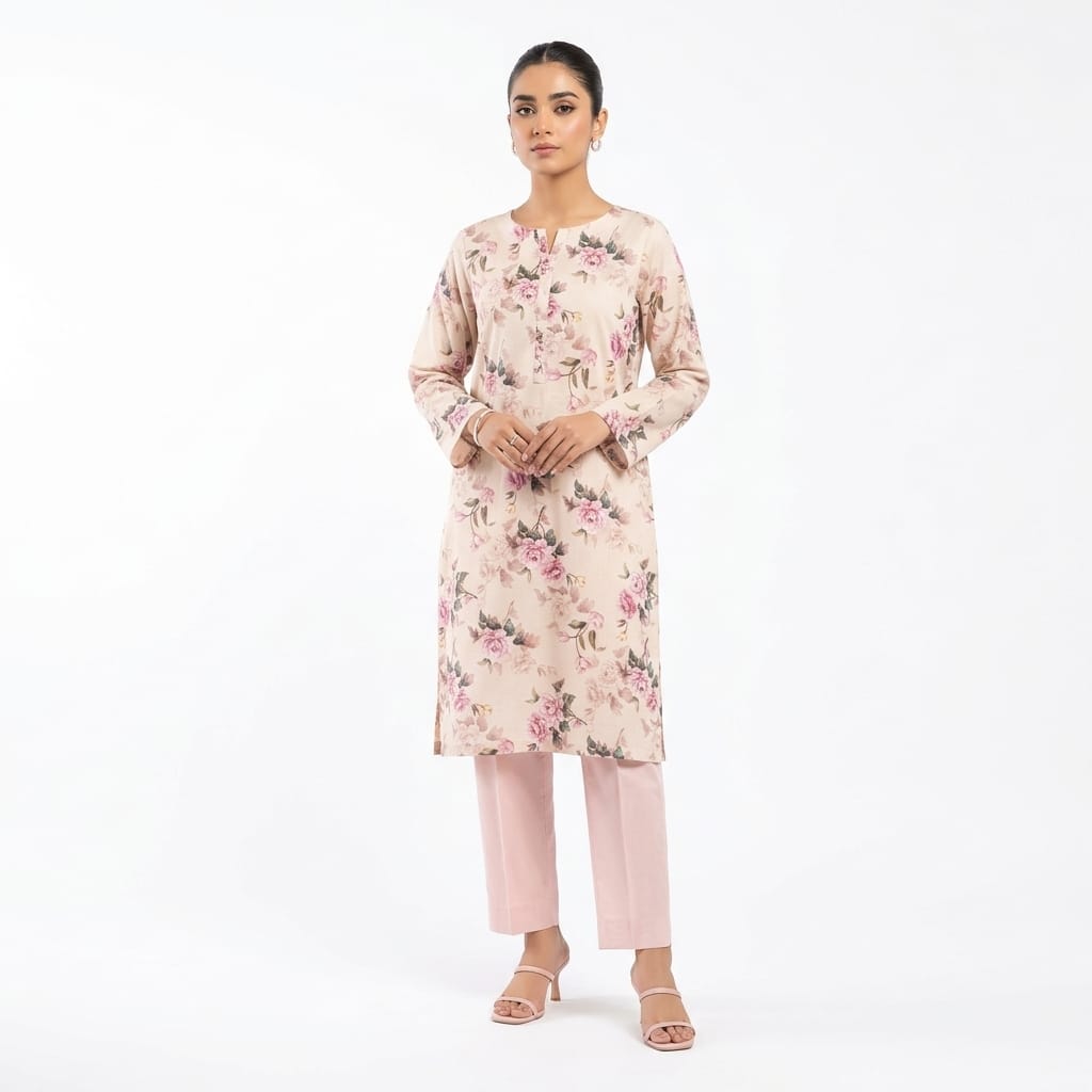 Kusturi Digital Printed Lawn 2-Piece Unstitched Suit
