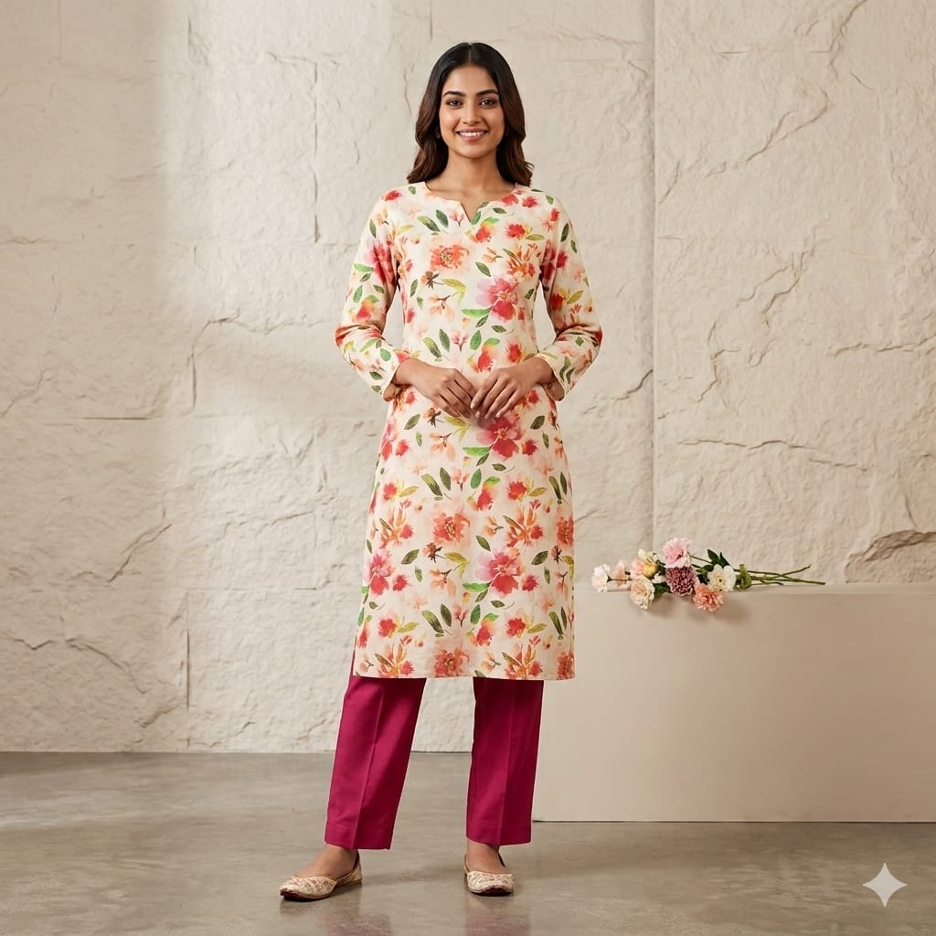 Kusturi Digital Printed Lawn 2-Piece Unstitched Suit